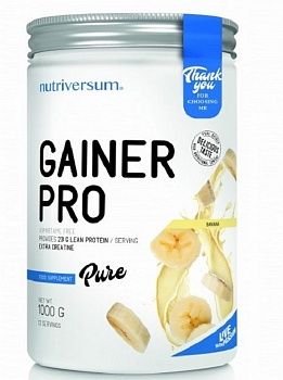 Анонс фото nutriversum pure gainer pro (1000 гр) банан