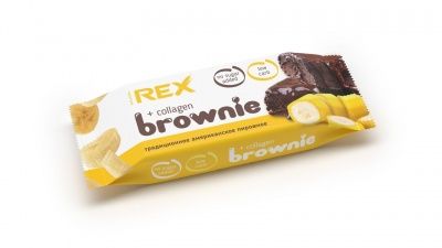 Детальное фото ProteinRex Chocolate Brownie (50 гр) Банановое с коллагеном