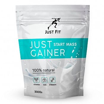 Анонс фото just fit gainer start mass (3 кг) банан