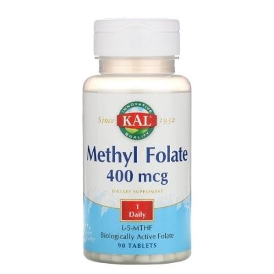 Детальное фото Kal Methyl Folate 400 mcg (90 табл)