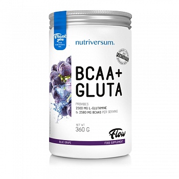 Анонс фото nutriversum flow bcaa + gluta (360 гр) черная смородина