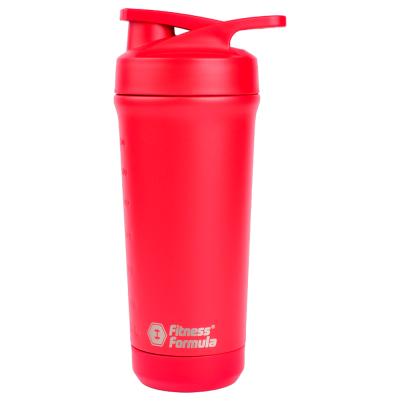 Детальное фото Fitness Formula Шейкер металлический (780 мл) Красный