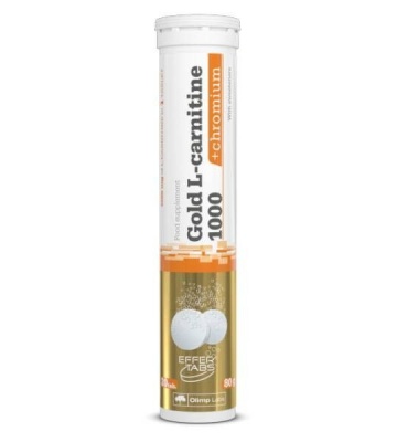 Детальное фото Olimp Gold L-Carnitine 1000 + Chromium Effervescent (20 табл) Апельсин