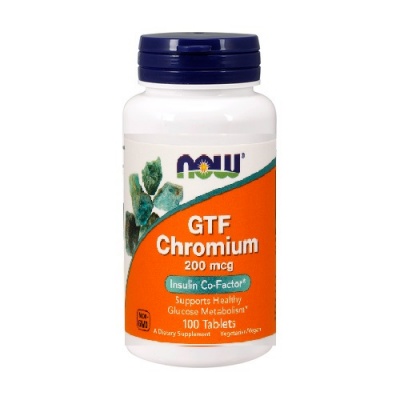 Детальное фото NOW GTF Chromium 200 mcg (100 tabs)