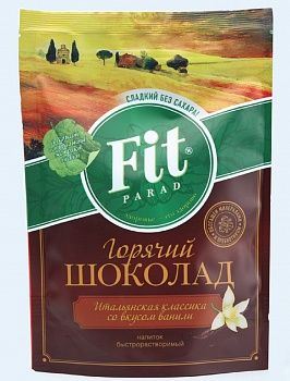Анонс фото fitparad горячий шоколад  (200 гр) ваниль