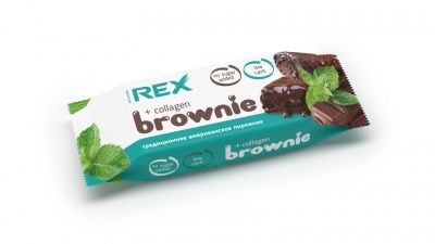 Детальное фото ProteinRex Chocolate Brownie (50 гр) Мятное с коллагеном