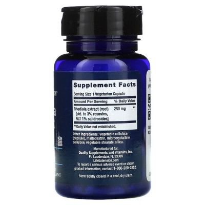 Детальное фото Life Extension Rhodiola Extract 250 mg (60 вег. капс)