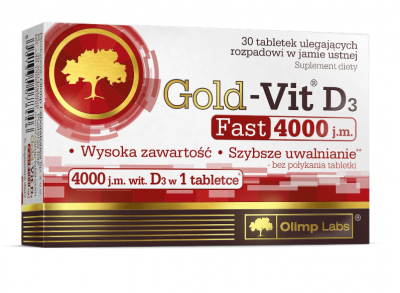 Детальное фото Olimp Gold-Vit D3 4000 IU Fast (30 табл)