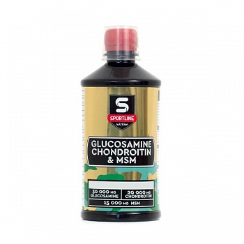 Анонс фото sportline glucosamine chondroitin & msm (500 мл) яблоко