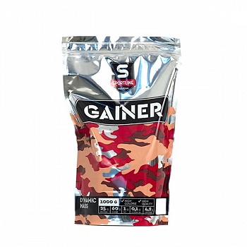 Анонс фото sportline dynamic mass gainer (1000 гр) клубника