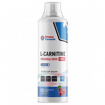 Анонс фото fitness formula l-carnitine formula 3000 fury (500 мл) дикая вишня