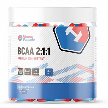 Анонс фото fitness formula bcaa 2:1:1 (250 капс)