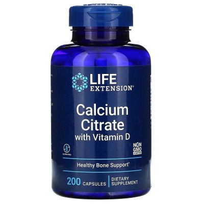 Детальное фото Life Extension Calcium Citrate with Vitamin D (200 капс)