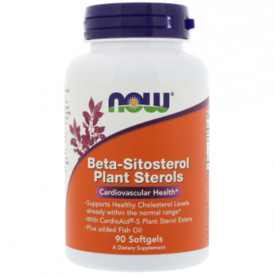 Детальное фото NOW Beta-Sitosterol Plant Sterols (90 гел. капс)