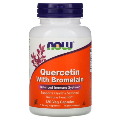 Детальное фото NOW Quercetin with Bromelain (120 капс)