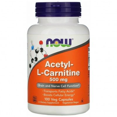 Детальное фото NOW Acetyl-L-Carnitine 500 mg (100 вег. капс)