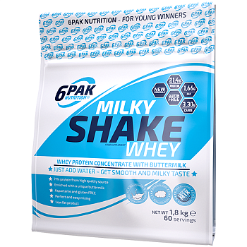 Анонс фото 6pak milky shake whey (1800 гр) ваниль