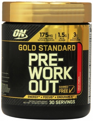 Детальное фото Optimum Nutrition Gold Standard PRE-Workout (300 гр) Фруктовый пунш