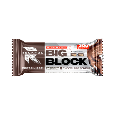 Детальное фото Reckful Big Block Protein Bar (100 гр) Шоколадный фондю