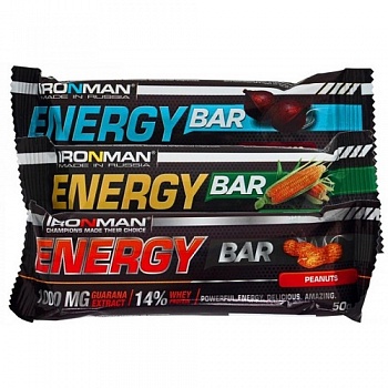 Анонс фото ironman energy bar (50 гр) кукуруза/белая глазурь