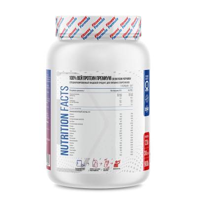 Детальное фото Fitness Formula Whey Protein Premium (900 гр) банка Черника
