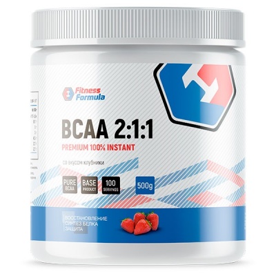 Детальное фото Fitness Formula BCAA 2:1:1 (500 гр) Клубника