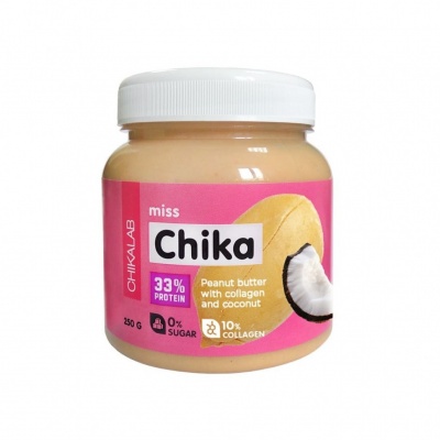 Детальное фото CHIKALAB Miss Chika (250 гр) Арахисовая паста с кокосом