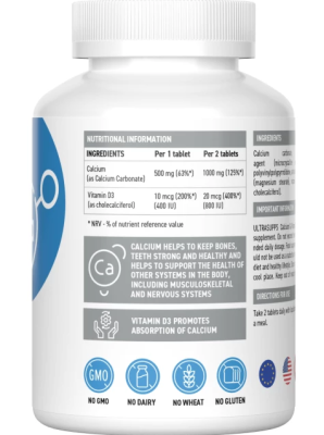 Детальное фото UltraSupps Calcium & Vitamin D3 (90 табл)