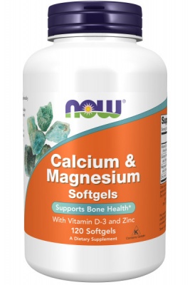 Детальное фото NOW Calcium-Magnesium + D (120 гел. капс)
