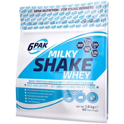 Детальное фото 6Pak Milky Shake Whey (1800 гр) Клубничные взбитые сливки 