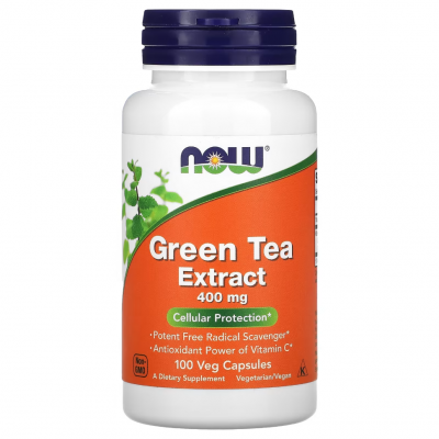Детальное фото NOW Green Tea Extract 400 mg (100 вег. капс)