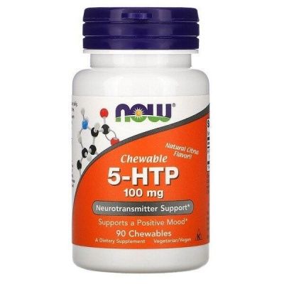 Детальное фото NOW 5-HTP 100 mg (90 жев. табл)