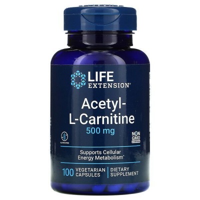 Детальное фото Life Extension Acetyl-L-Carnitine 500 mg (100 вег. капс)