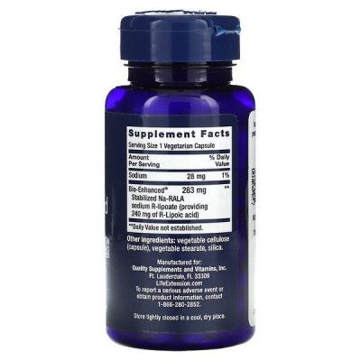 Детальное фото Life Extension Super R-Lipoic Acid 240 mg (60 вег. капс)