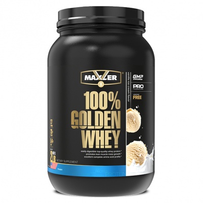 Детальное фото Maxler Golden Whey (908 гр) Ванильное мороженое