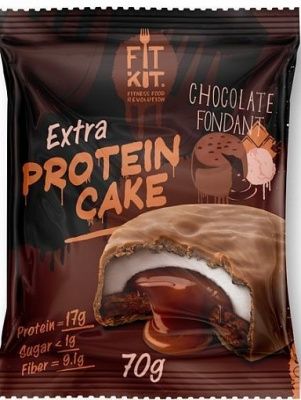 Детальное фото Fit Kit Extra Protein cake (70 гр) Шоколадный фондан