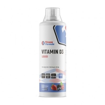 Детальное фото Fitness Formula Vitamin D3 600 IU Liquid (1000 мл) Лесная ягода