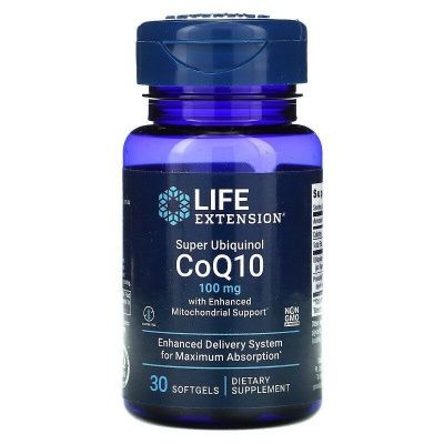 Детальное фото Life Extension Super Ubiquinol CoQ10 with Enhanced Mitochondrial Support™ 50 mg (30 гел. капс)