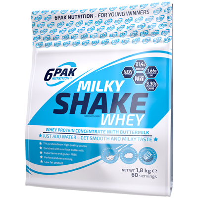 Детальное фото 6Pak Milky Shake Whey (1800 гр) Клубника - киви