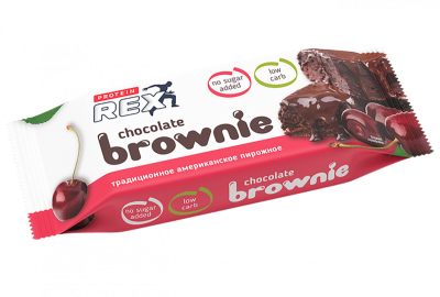 Детальное фото ProteinRex Chocolate Brownie (50 гр) Вишня