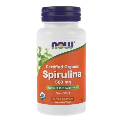 Детальное фото NOW Natural Spirulina 500 mg (120 капс)