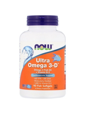 Детальное фото NOW Ultra Omega 3-D (90 гел. капс)