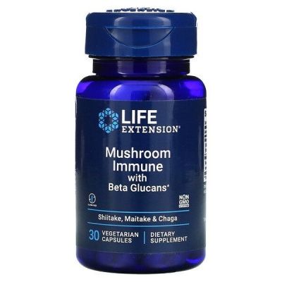 Детальное фото Life Extension Mushroom Immune with Beta Glucans (30 вег. капс)