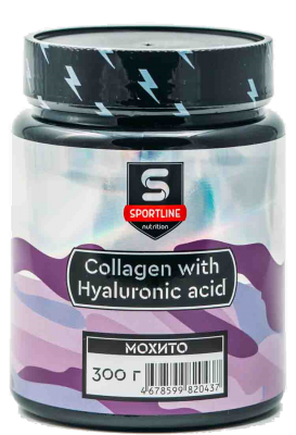 Детальное фото SportLine Collagen with Hyaluronic acid (300 гр) Клубника-Лайм
