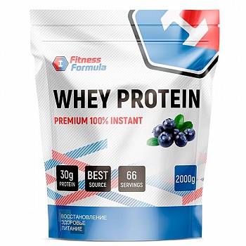 Анонс фото fitness formula 100% whey protein premium (2000 гр) черника