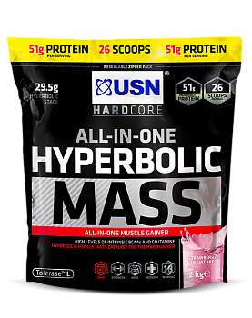 Анонс фото usn (sar) hyperbolic mass, пакет (2 кг) клубничный чизкейк