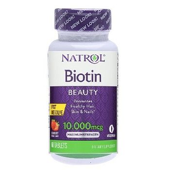 Анонс фото natrol biotin fast dissolve 10000 mcg (60 табл)