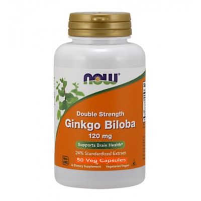 Детальное фото NOW Ginkgo Biloba 120 mg Double Strength (50 капс)