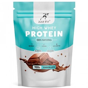 Анонс фото just fit high whey protein 76% (900 гр) пакет шоколад