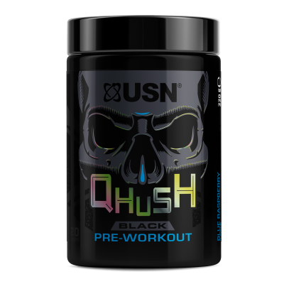 Детальное фото USN Qhush Black Pre-Workout (220 гр) Голубая малина